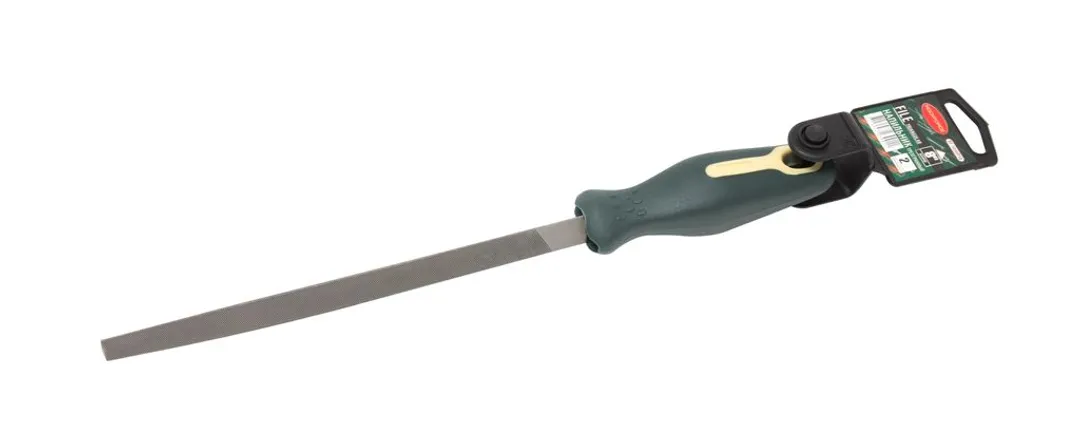 Напильник трехгранный 10''-250мм, на пластиковом держателе