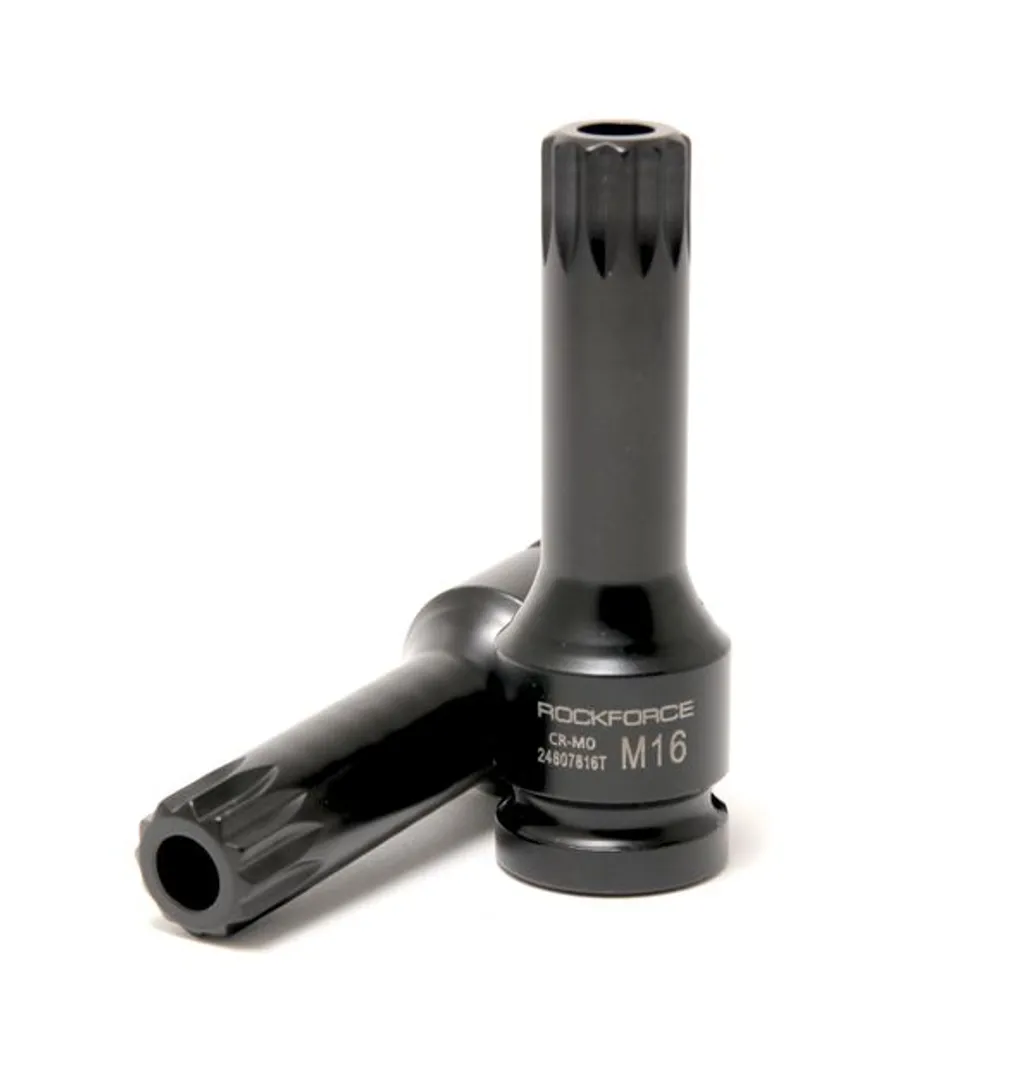 Головка-бита SPLINE ударная M16 с отверстием, 1/2''