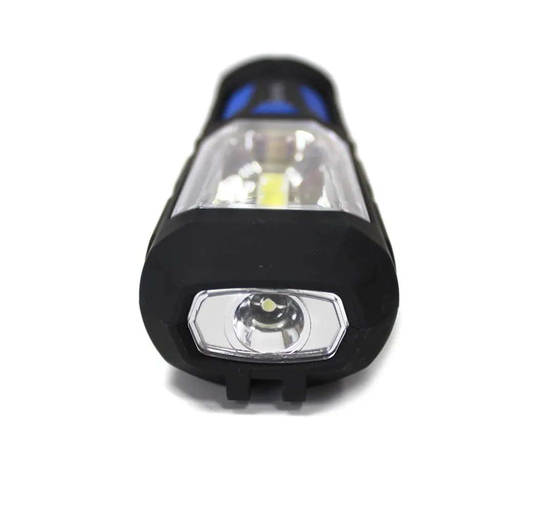 Лампа светодиодная (4W COB LED+1W,2 магнита,крючок,180гр.,250Lm,1.5V, 3хАА, ) — фото 4