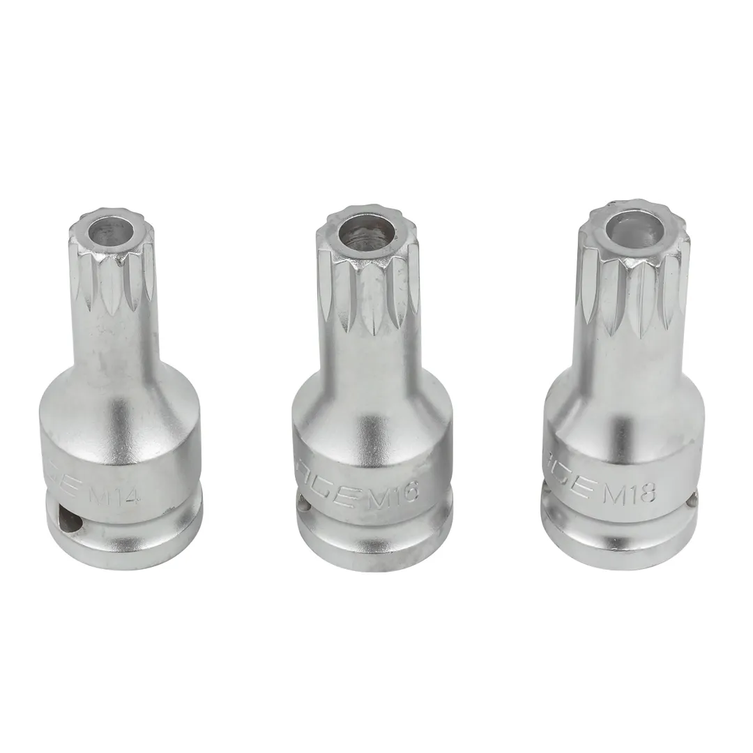 Набор Головок-бит SPLINE с отверстием 1/2'',3пр. (L-60мм,M14, M16, M18) — фото 2