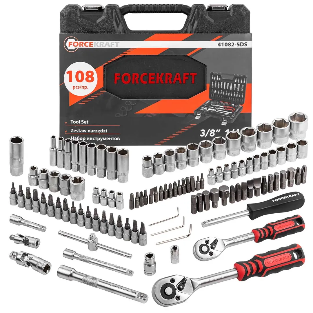 Набор инструментов 108 пр. 1/4''3/8''(6гр.)(4-22мм)
