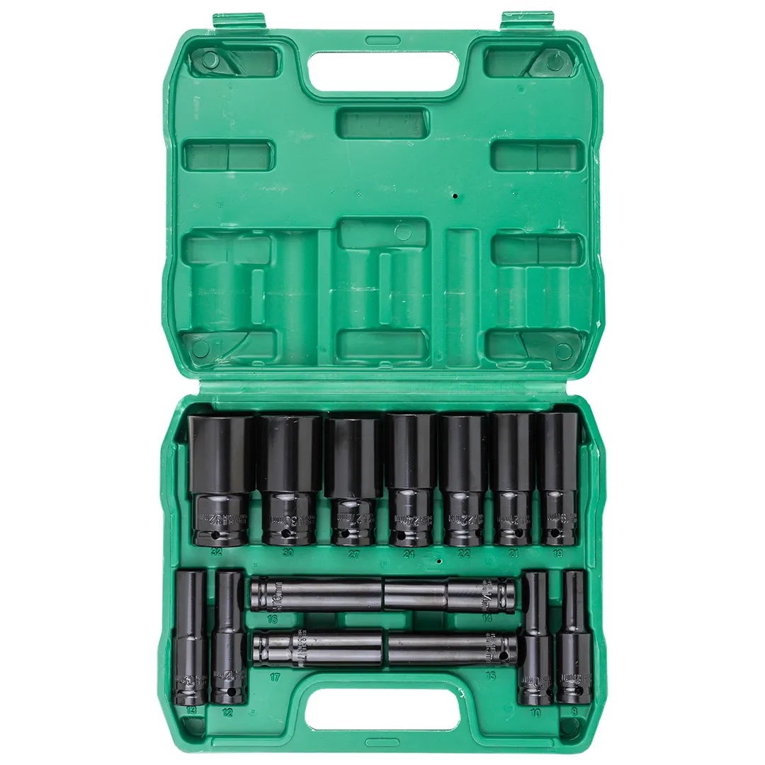 Набор головок глубоких 15пр.1/2'' (6-гр.)(8, 10,12-17,19,21,22,24,27,30,32мм), в пласт.кейсе — фото 3