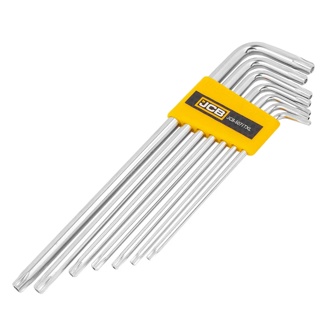 Ключи Г-образные TORX экстра длинные, набор 7пр. (Т10Н, Т15Н, Т20Н, Т25Н, Т27Н, Т30Н, Т40Н-с отверстием) — фото 2