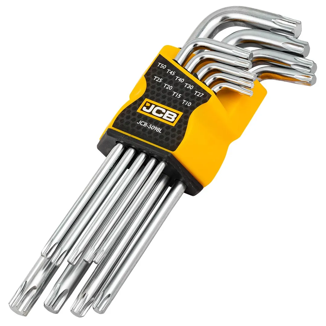 Набор ключей TORX Г-образных длинных 9пр. (Т10, Т15, Т20, Т25, Т27, Т30, Т40, Т45, Т50),в пластиковом держателе — фото 2