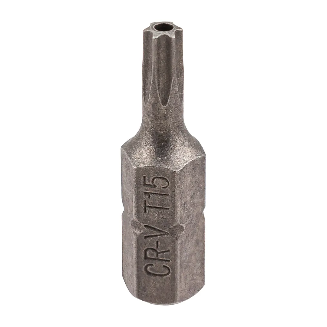 Бита TORX 1/4'', T15Hх25ммL c отверстием