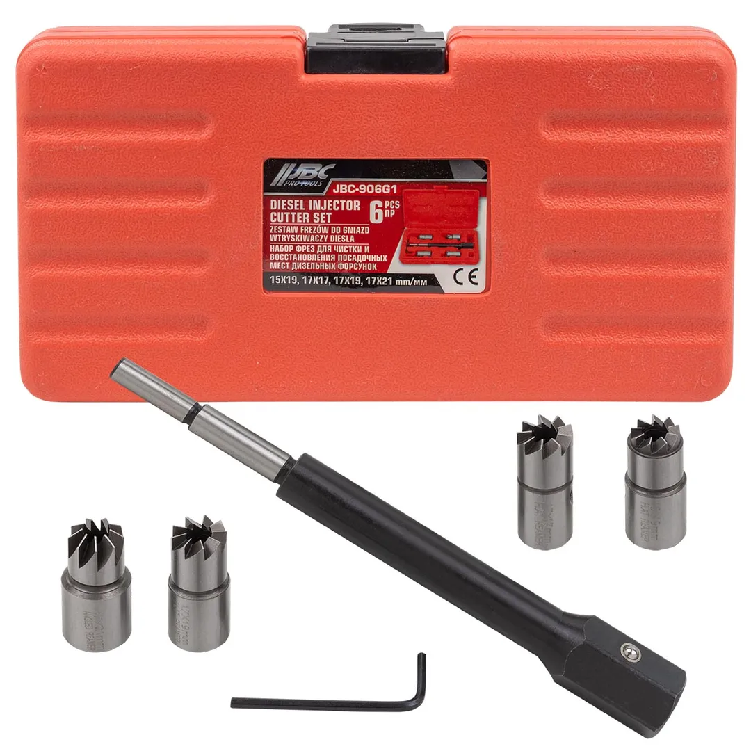 Набор фрез для чистки и восстановления посадочных мест дизельных форсунок, 6пр.