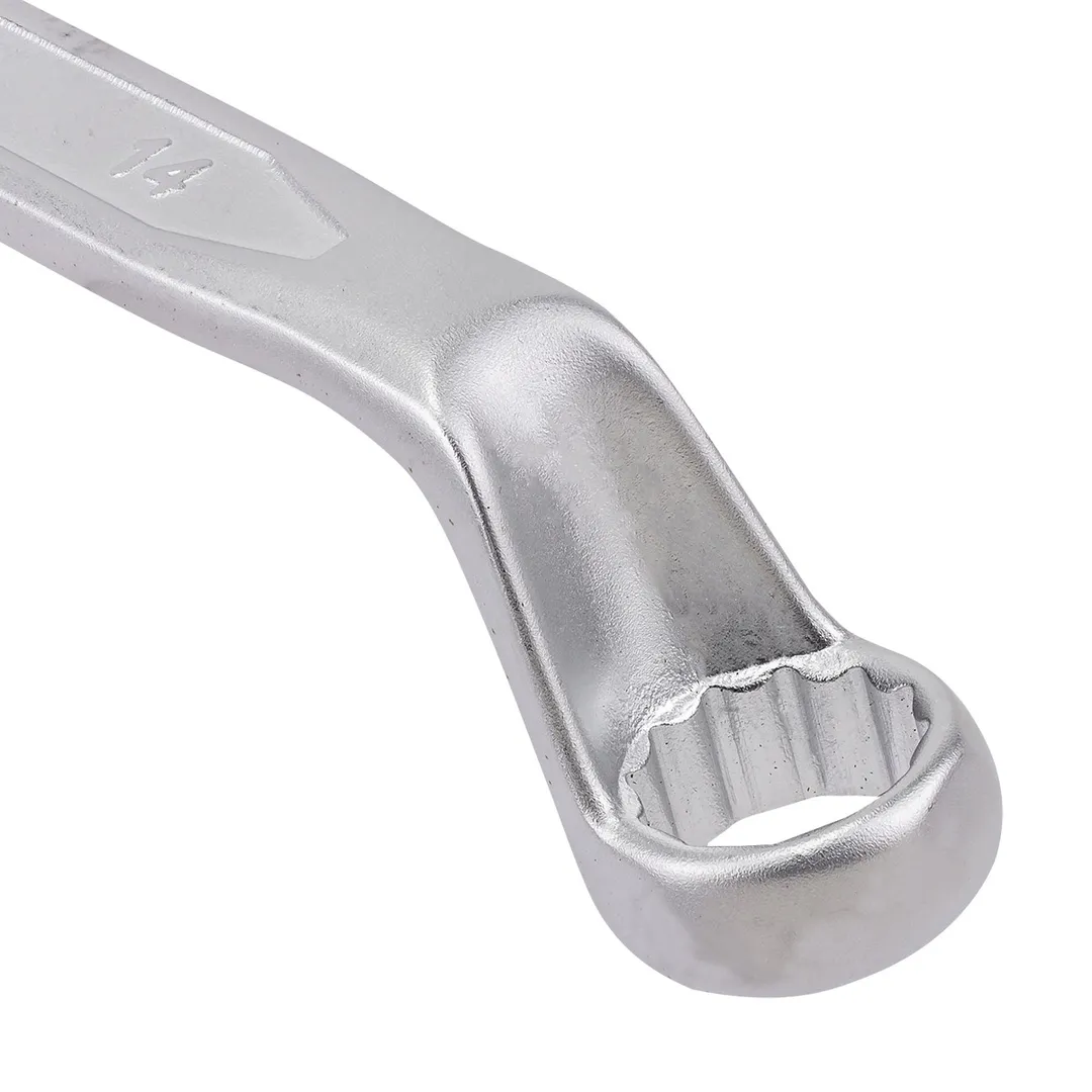 Ключи накидные отогнутые на 75град., набор 8пр. (6х7, 8х9, 10х11, 12х13, 14х15, 16х17, 18х19, 20х22мм) — фото 3
