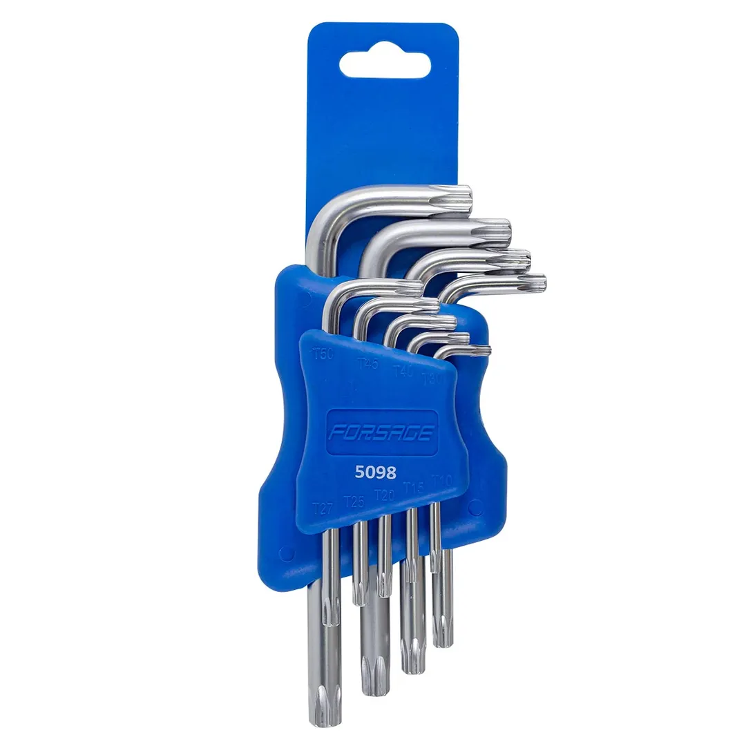 Набор ключей Г-образных TORX 9пр.(Т10, Т15, Т20, Т25, Т27, Т30, Т40, Т45, Т50)в пластиковом держателе — фото 2