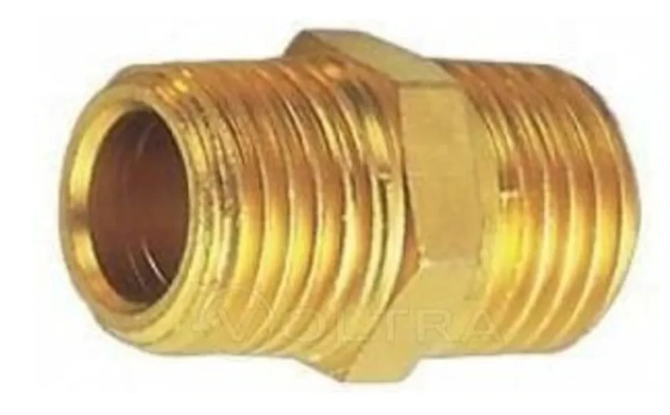 Штуцер латунный с наружными резьбами 1/2''X 3/8''(конус)